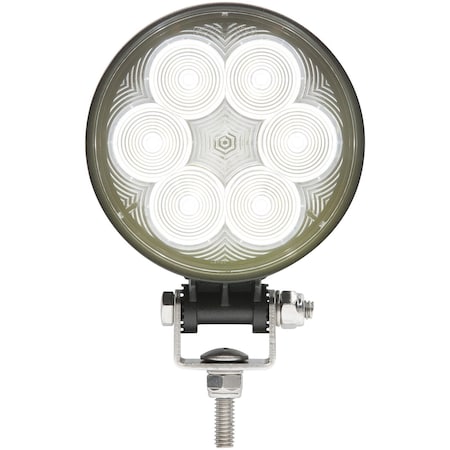 Optronics 6-Led Round Heavy Duty Work Light With Flood Beam; 1440 Lumens TLL44FBP